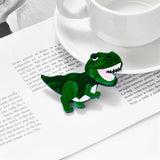 Green Dinosaur Shape Women's Brooch Girls Jewelry