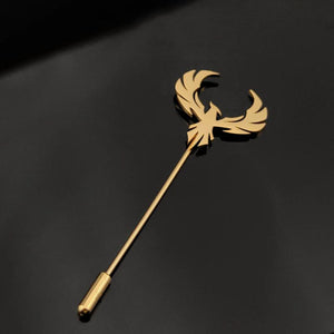 Hollow Phoenix Lapel Pin Men Vintage Wedding Gift