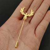 Hollow Phoenix Lapel Pin Men Vintage Wedding Gift