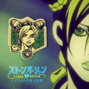 JoJo Stone Ocean Jolyne Cujoh Brooch Enamel Pins Couples Metal Broches