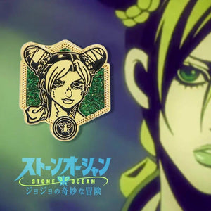 JoJo Stone Ocean Jolyne Cujoh Brooch Enamel Pins Couples Metal Broches