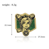 JoJo Stone Ocean Jolyne Cujoh Brooch Enamel Pins Couples Metal Broches
