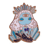 Mermaid Enamel Pins Marine Cat Dog Brooches Copper Lapel Badges