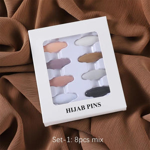 8pcs Safty Pins For Shawl Hijab Muslim Wear Candy Collection