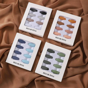 8pcs Safty Pins For Shawl Hijab Muslim Wear Candy Collection