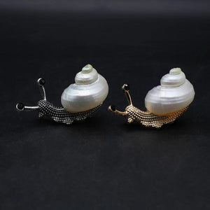 Natural Shell Snail Brooch Pendant, Animal Charms for Women Jewelry Making DIY