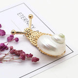Natural Shell Snail Brooch Pendant, Animal Charms for Women Jewelry Making DIY