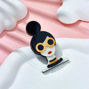 Stylish Sunglasses Brooches for Women, Acrylic Material