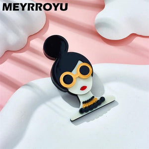 Stylish Sunglasses Brooches for Women, Acrylic Material