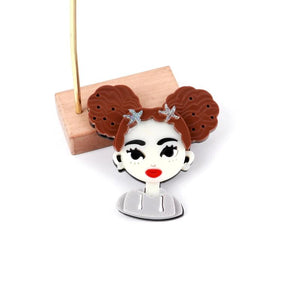 Starfish Hairpin Acrylic Brooches Pins for Women Kid