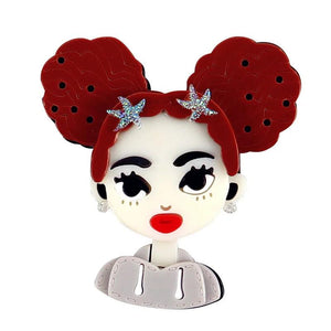 Starfish Hairpin Acrylic Brooches Pins for Women Kid