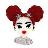 Starfish Hairpin Acrylic Brooches Pins for Women Kid