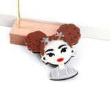 Starfish Hairpin Acrylic Brooches Pins for Women Kid