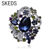 Bohemian Crystal Brooch Pin Vintage Style Classic Banquet Party Jewelry
