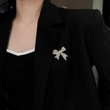 Big Bow Brooch Necktie Shirt Collar Jewelry for Women
