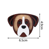 Dog Acrylic Wooden Brooches Pin Cartoon Bear Pet Lapel Pins Badges
