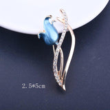 Xingyunday Golden Tulip Brooch Flower Pin For Women