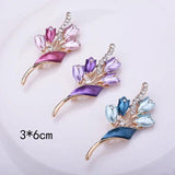 Xingyunday Golden Tulip Brooch Flower Pin For Women