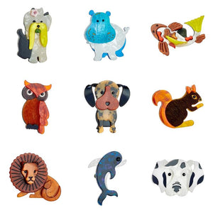 Cartoon Animal Brooches for Kids - Christmas Jewelry
