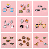 Cartoon Animals Enamel Pins Set Characters Figure Brooches Gift