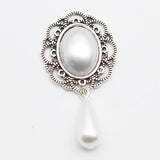 10 Pcs Alloy Oval Pearl Flat Bottom DIY Clothing Wedding Decoration Jewelry