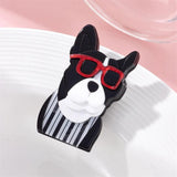 Glasses Dog Brooch for Woman Acrylic Material Cartoon Trendy Creative Animal