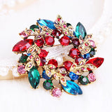 Christmas Wreath Shape Brooch High for Women Sweater Dress Hat Hijab Pin