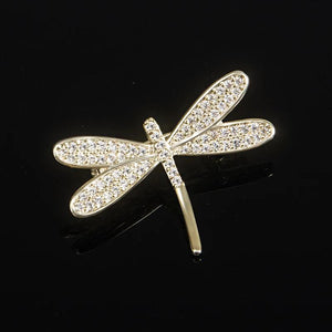 CZ Camellia Flower Brooch for Coat Dress
