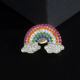 CZ Camellia Flower Brooch for Coat Dress
