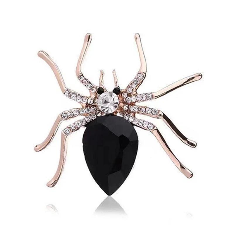 Beetle Insect Brooch Drip Oil Rhinestone Alloy Men Women Accessories