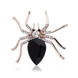 Beetle Insect Brooch Drip Oil Rhinestone Alloy Men Women Accessories