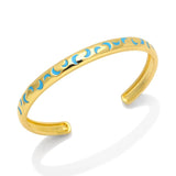 Y2K Enamel Moon Cuff Bracelet for Women
