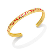 Y2K Enamel Moon Cuff Bracelet for Women