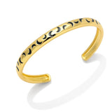 Y2K Enamel Moon Cuff Bracelet for Women