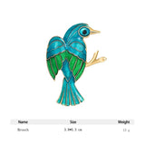Bird Lapel Pins Backpack Christmas Brooch