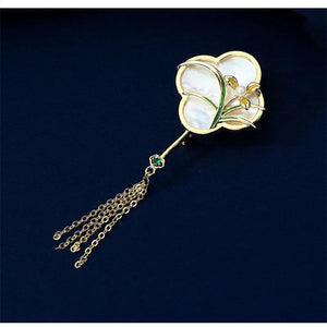 Chinese Crystal Plum Orchid Chrysanthemum Bamboo Brooch