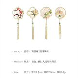 Chinese Crystal Plum Orchid Chrysanthemum Bamboo Brooch