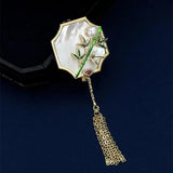 Chinese Crystal Plum Orchid Chrysanthemum Bamboo Brooch