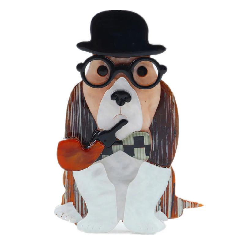 FishSheep Dog Brooch Pins For Women Cute Animal Brooch Jewelry