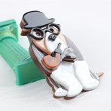 FishSheep Dog Brooch Pins For Women Cute Animal Brooch Jewelry