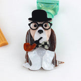 FishSheep Dog Brooch Pins For Women Cute Animal Brooch Jewelry