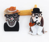 FishSheep Dog Brooch Pins For Women Cute Animal Brooch Jewelry
