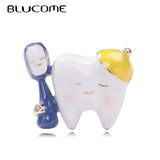 Tooth Brush Shape Brooch Animal Bird Pins Women's Brooch
