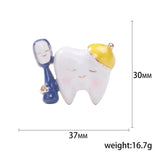 Tooth Brush Shape Brooch Animal Bird Pins Women's Brooch