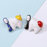 Tooth Brush Shape Brooch Animal Bird Pins Women's Brooch