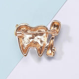 Tooth Brush Shape Brooch Animal Bird Pins Women's Brooch
