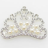 Princess Pearl Crystal Crown Rhinestone Tiara Birthday Wedding