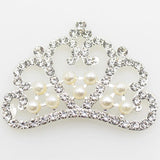 Princess Pearl Crystal Crown Rhinestone Tiara Birthday Wedding