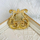 Classical Elegance Harp Brooch, Matte Alloy Plated Corsage