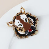 Vintage Big Acrylic Tiger Brooch Pin Resin Animal Big Cat Brooches